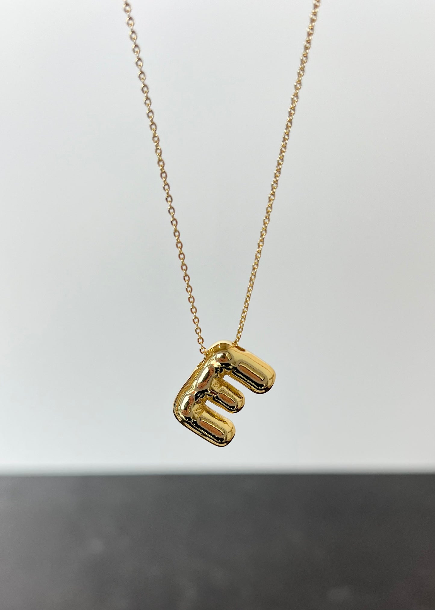 BUBBLE INITIAL NECKLACE