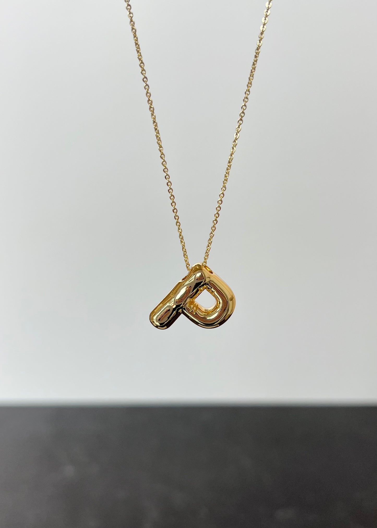 BUBBLE INITIAL NECKLACE