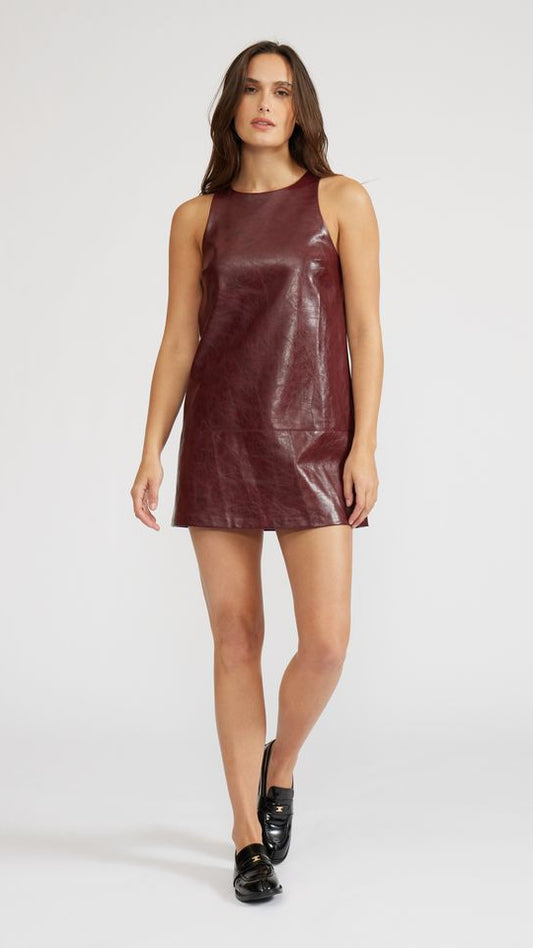 ONYX LEATHER DRESS