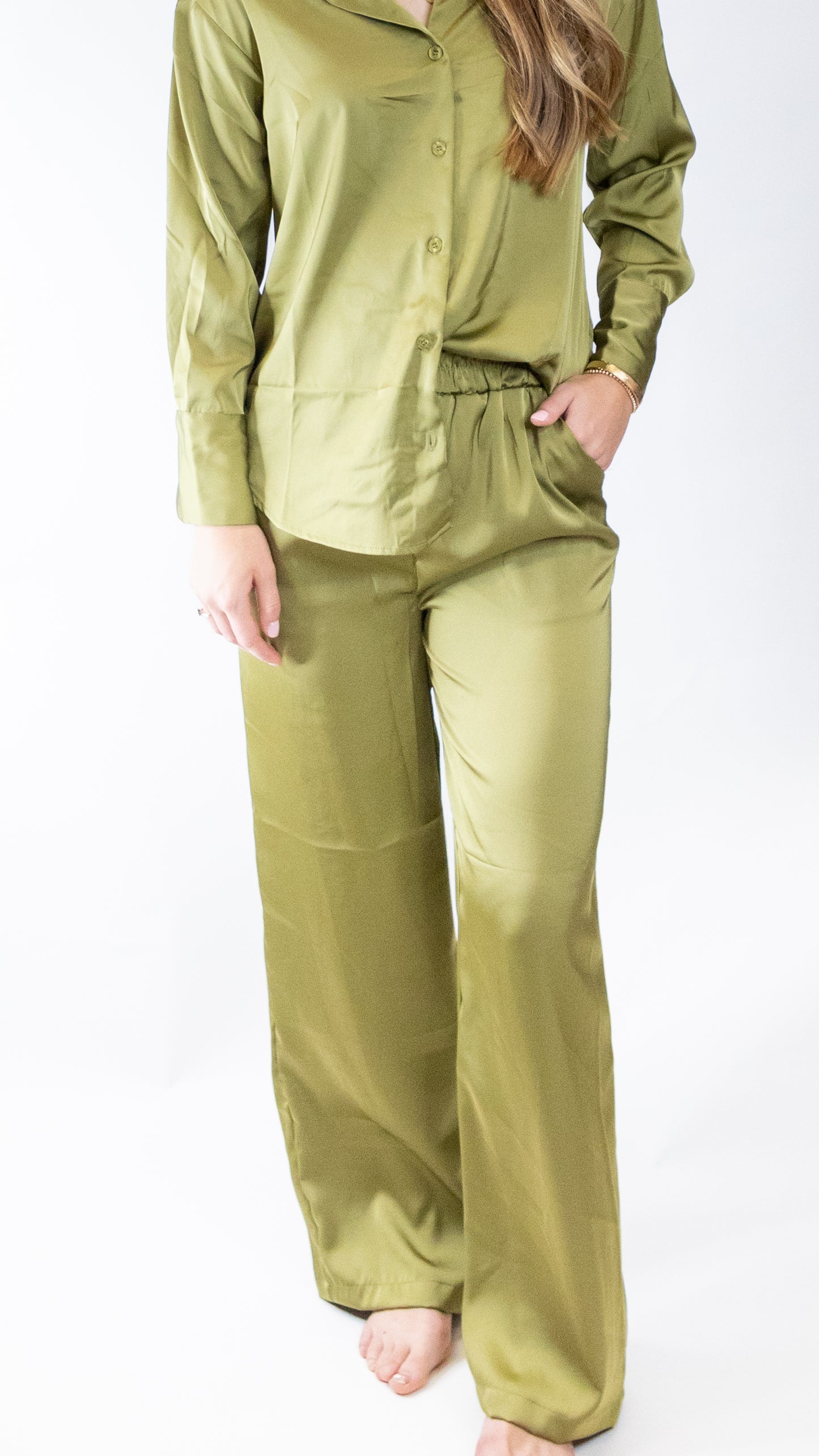 SATIN WIDE LEG PANTS