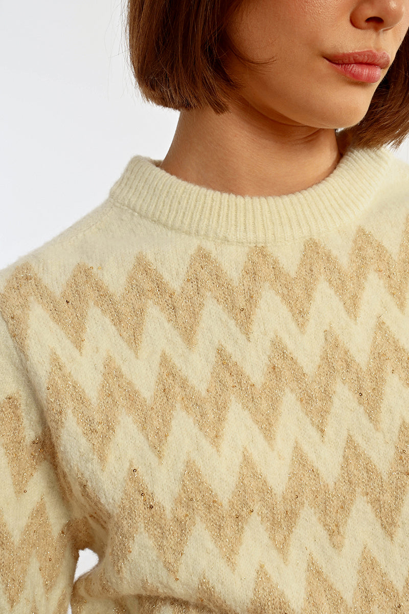 GOLD ZIGZAG SWEATER