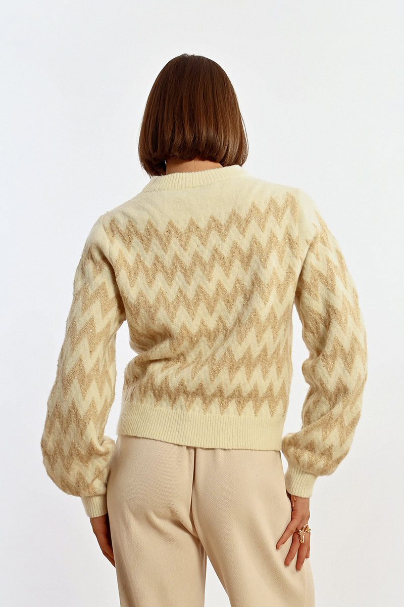 GOLD ZIGZAG SWEATER