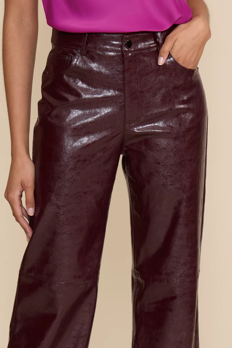 CLEAO FAUX LEATHER PANT