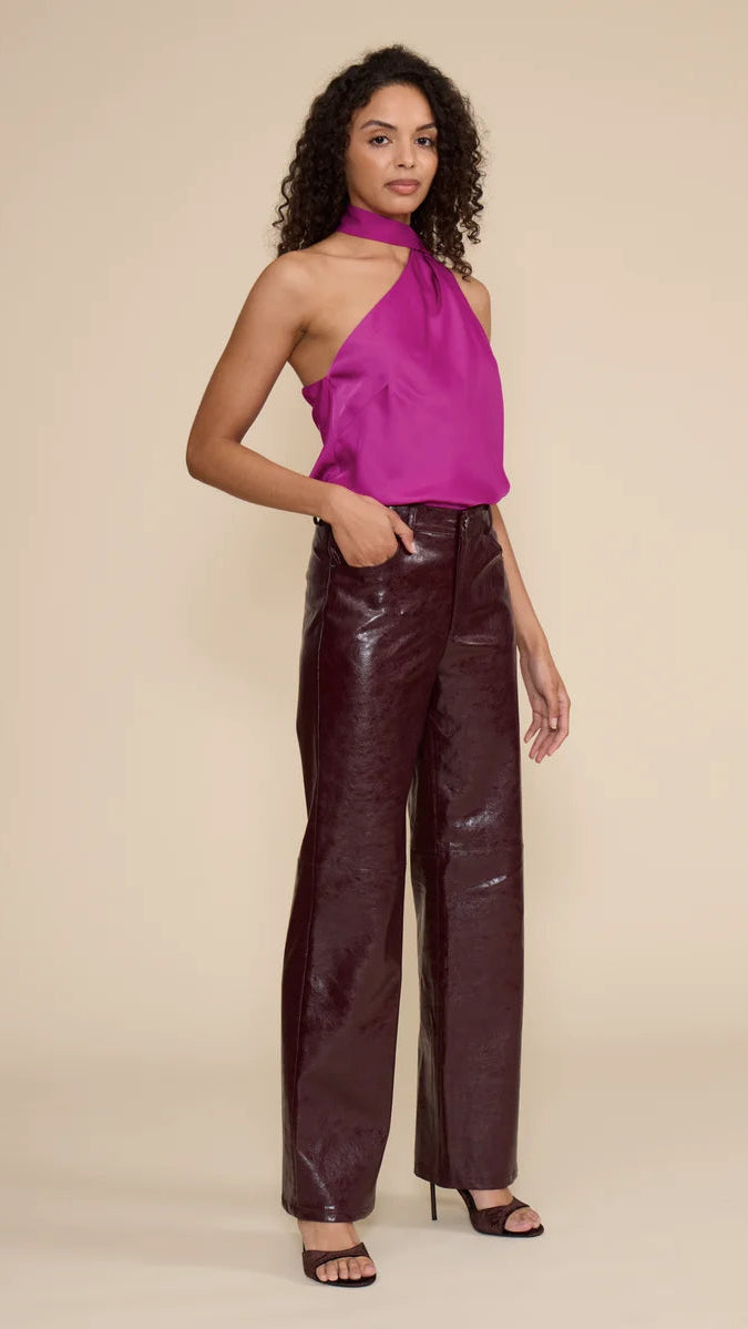 CLEAO FAUX LEATHER PANT