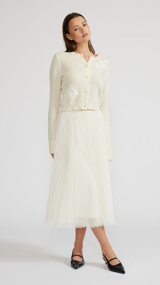 SHARLENE PLEATED TULLE SKIRT