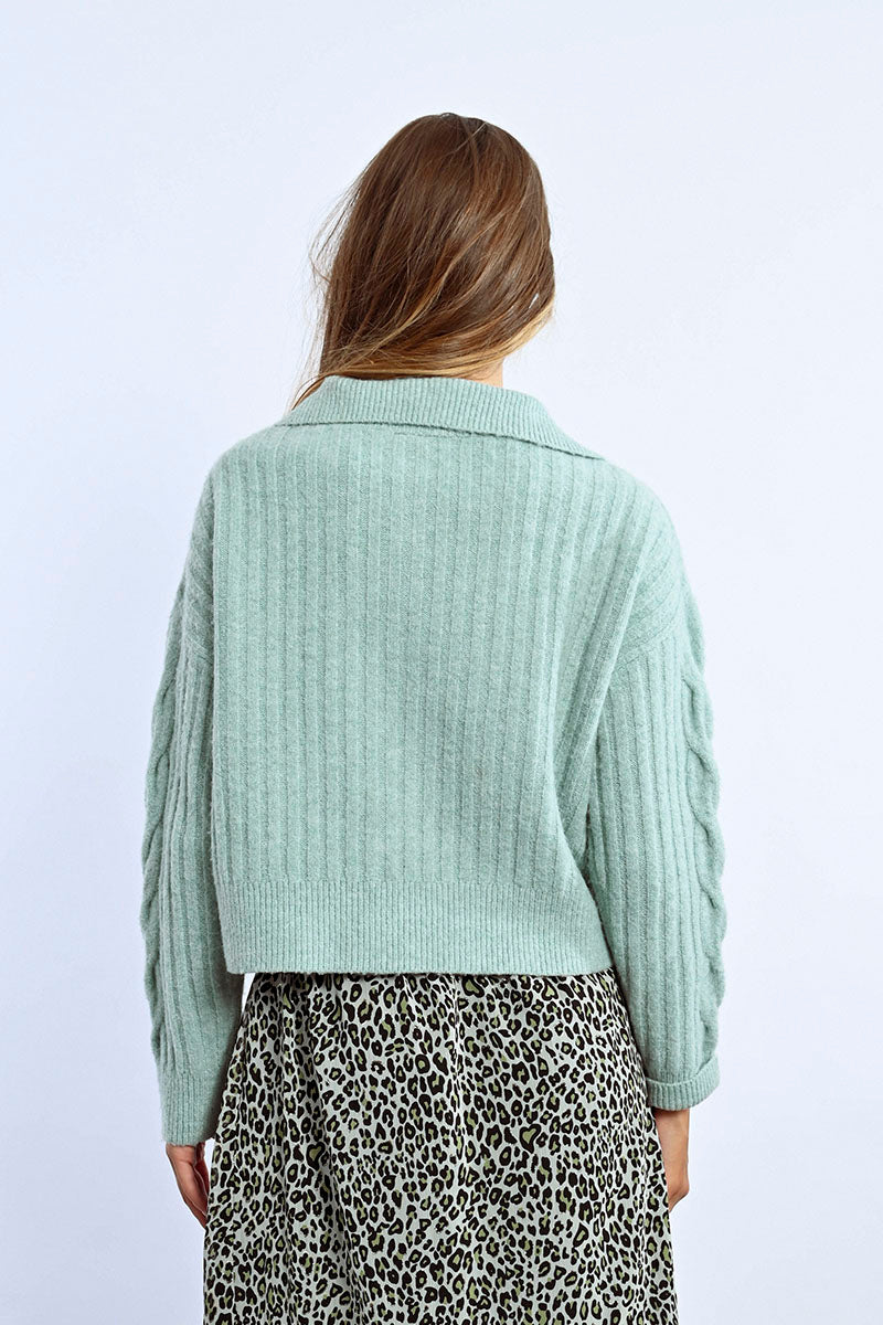 MINT SEQUIN PULL OVER