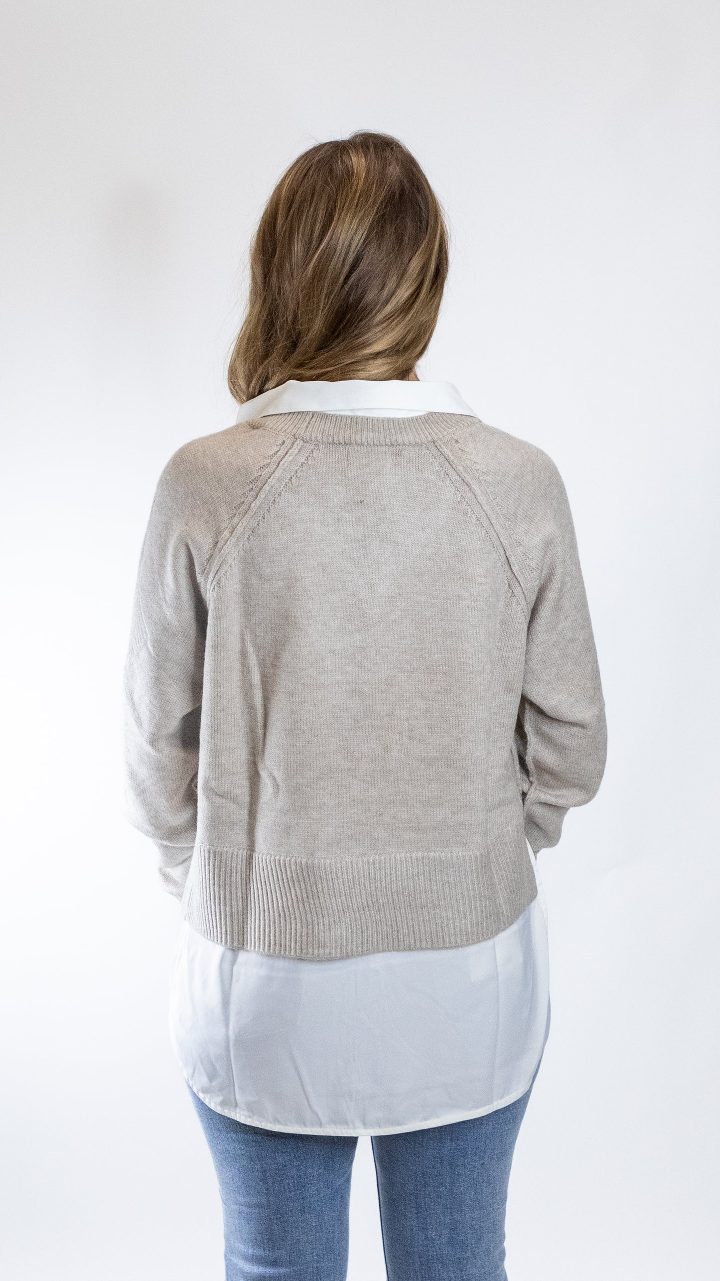 TWO-FER LAYERED SWEATER