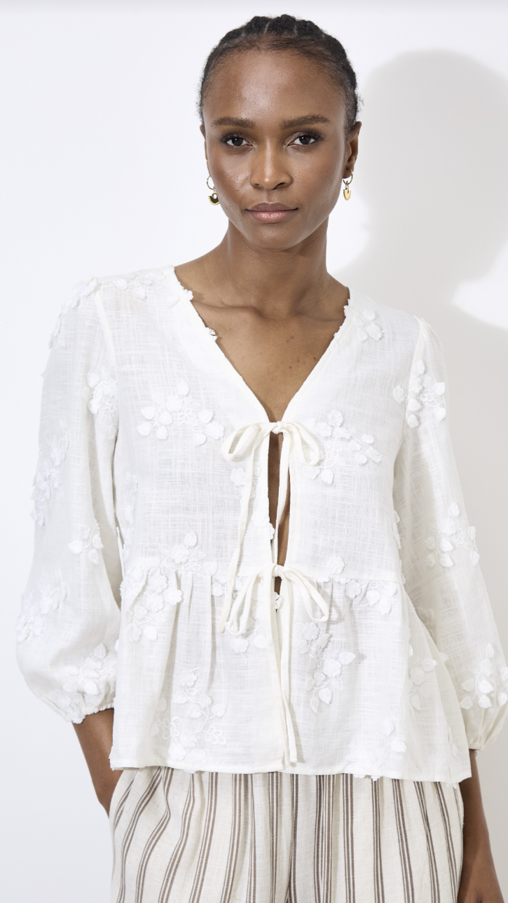 3-D FLOWERS TOP