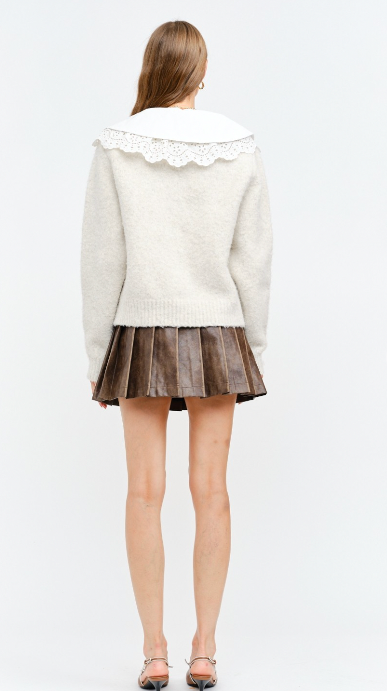 WENDY COLLARED CARDIGAN