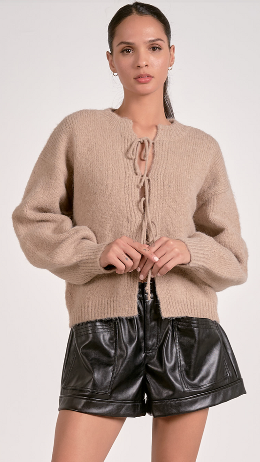 CARRIE TIE SWEATER
