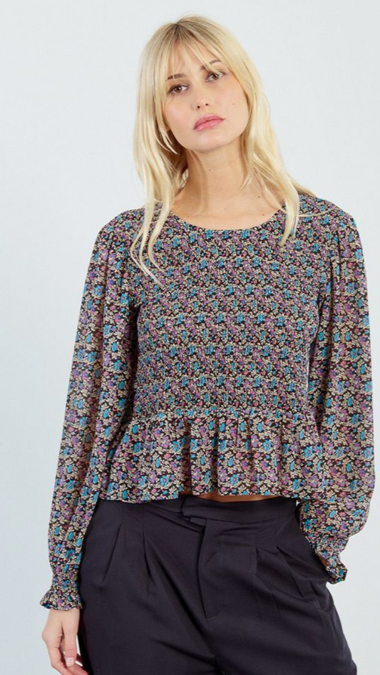 SERENA SMOCKED BLOUSE