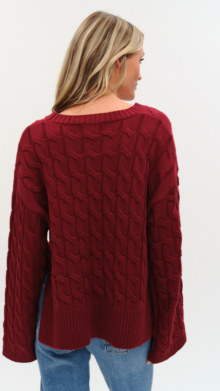 WILLOW CABLE KNIT SWEATER