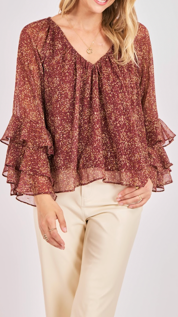 CANDLELIGHT RUFFLE BLOUSE