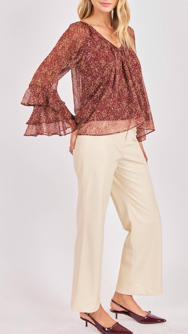 CANDLELIGHT RUFFLE BLOUSE