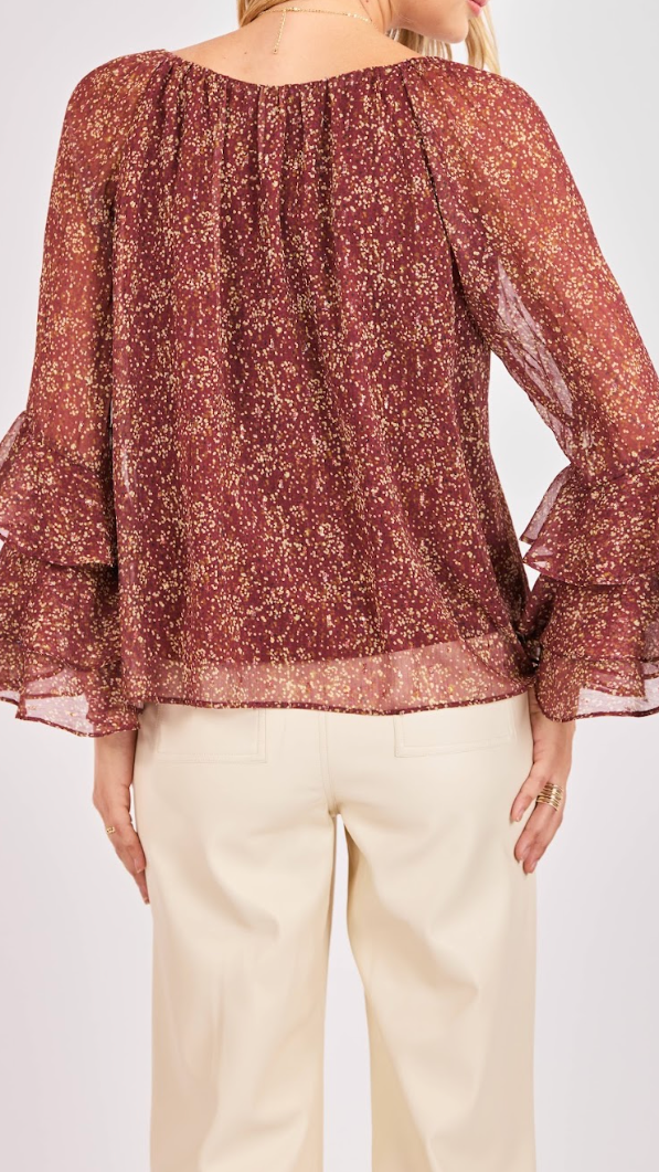 CANDLELIGHT RUFFLE BLOUSE