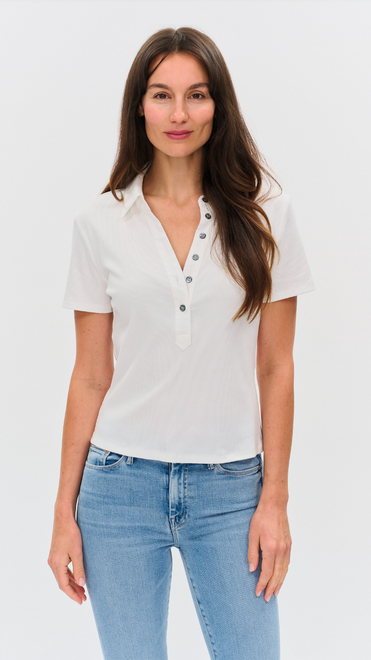 SIMONE RIBBED POLO