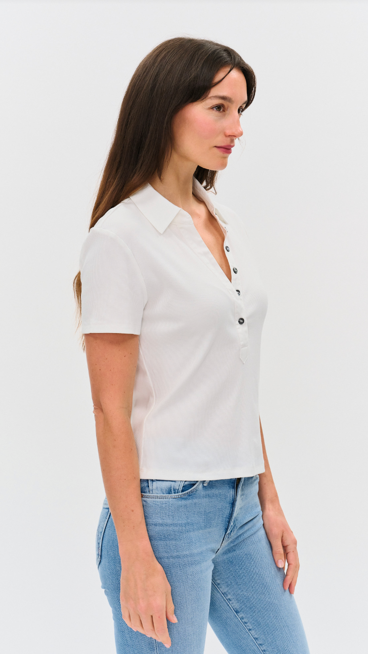 SIMONE RIBBED POLO
