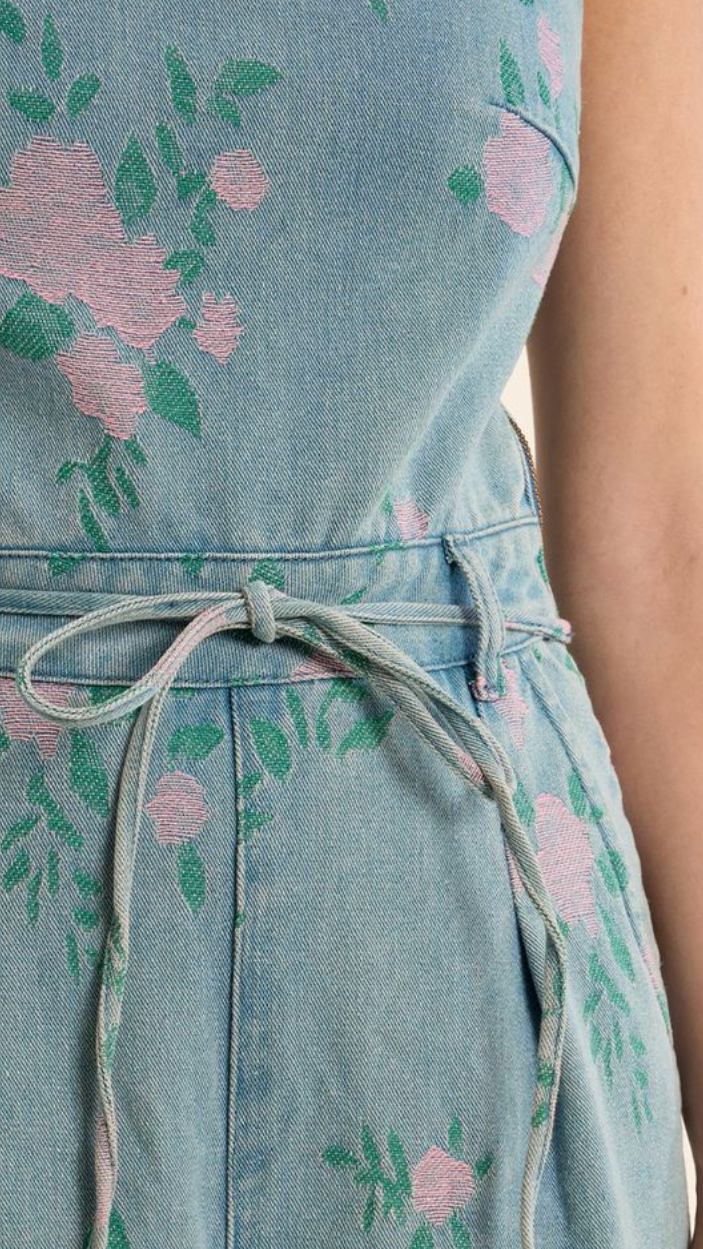 NINA FLORAL DENIM JUMPSUIT