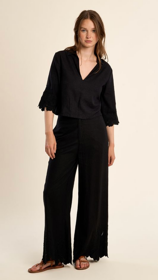 STACEE WOVEN EYELET PANT