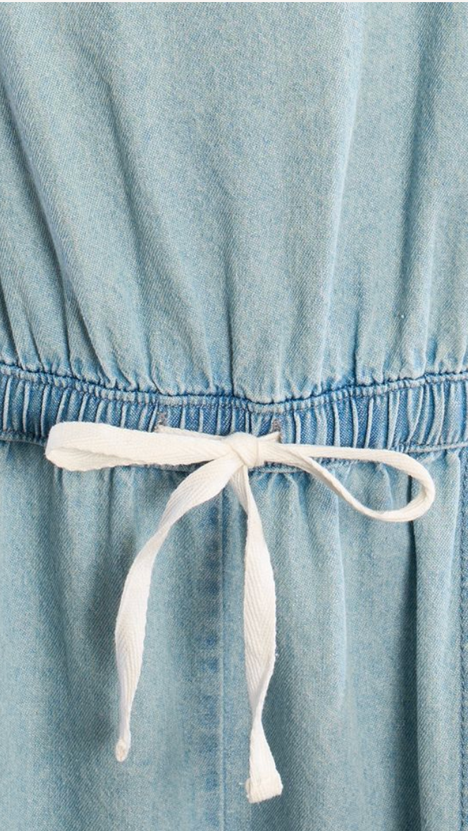 TERRY DENIM ROMPER