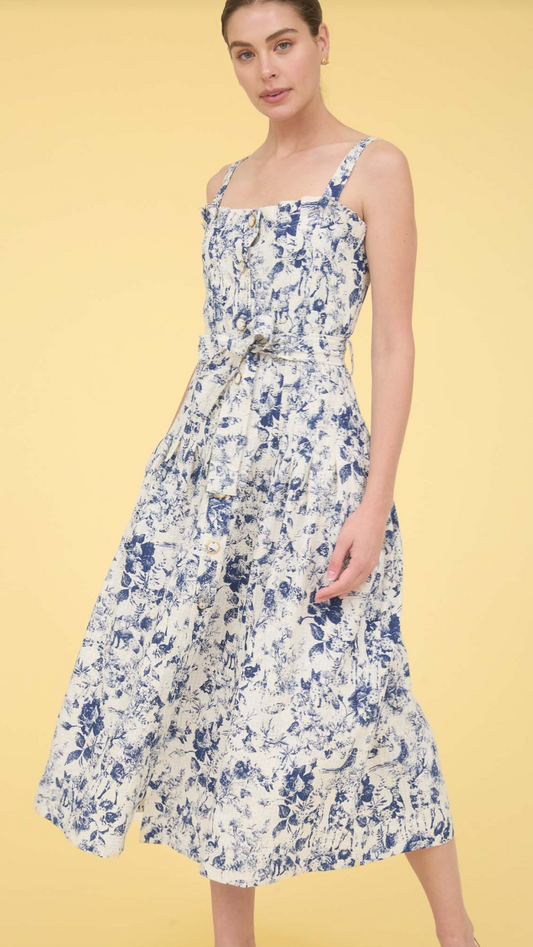 REESE BELTED MIDI DRESS