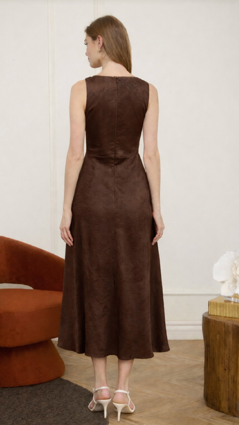 HILARIA SATIN DRESS