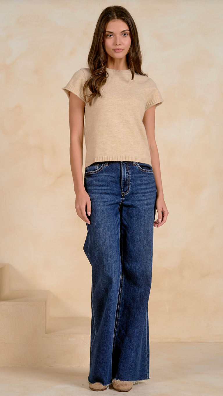 CECE SHORT SLEEVE SWEATER