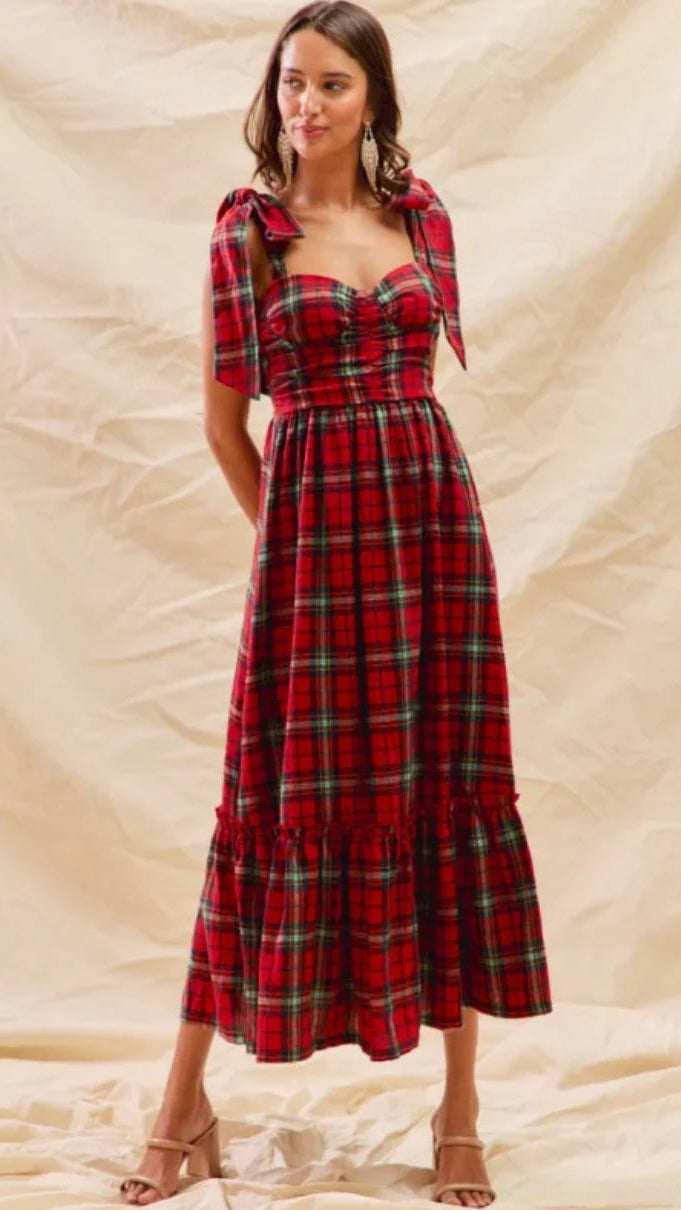 HOLIDAY TARTAN DRESS