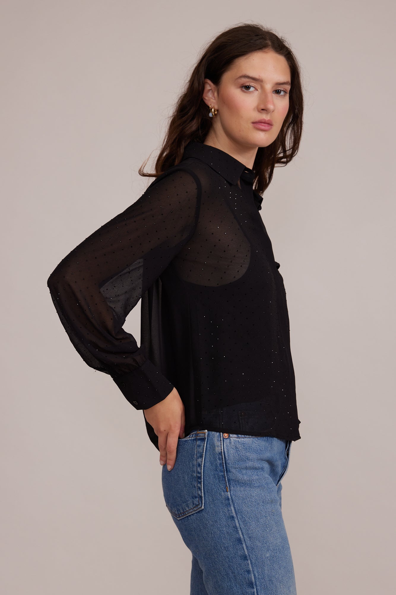 RANA EMBELLISHED BUTTON DOWN