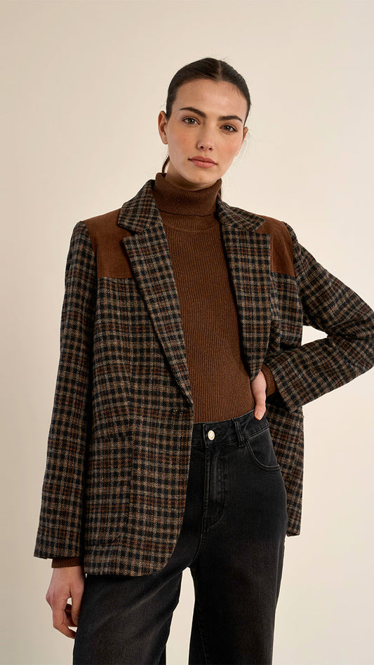 IRIS PLAID BLAZER