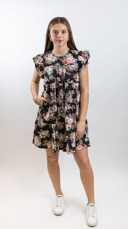 MADI FLORAL EMBROIDERED MINI