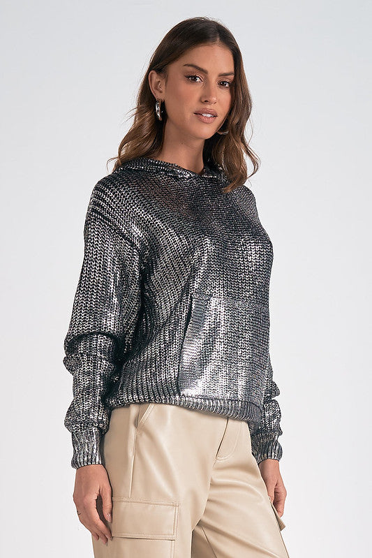 METALLIC NIGHT SWEATER