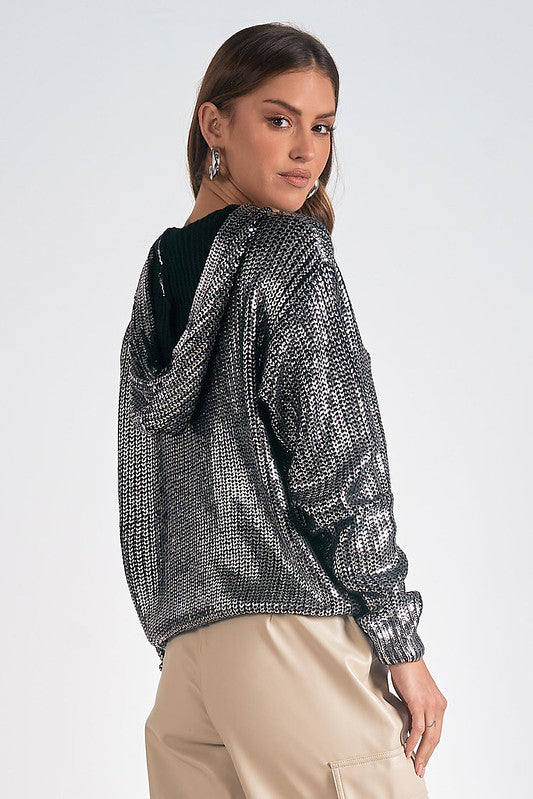 METALLIC NIGHT SWEATER