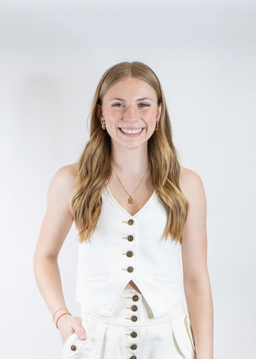 JENNIE DENIM VEST Apricot Lane Camp Hill