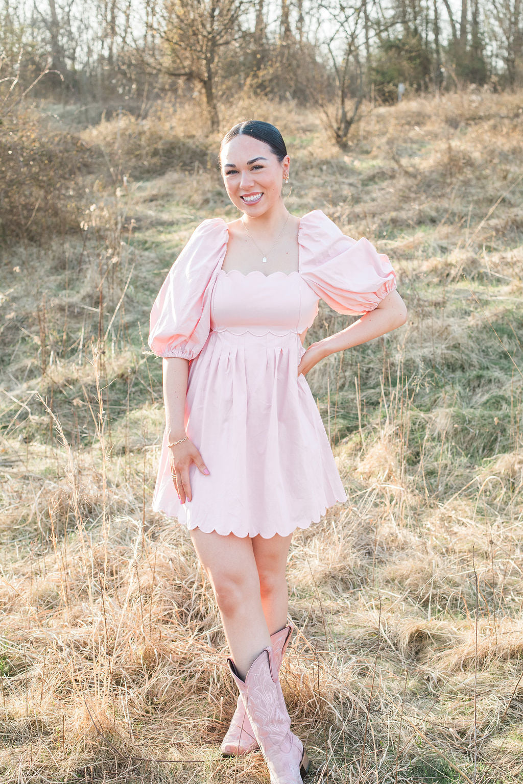 SCALLOP DETAILED DRESS Apricot Lane Camp Hill