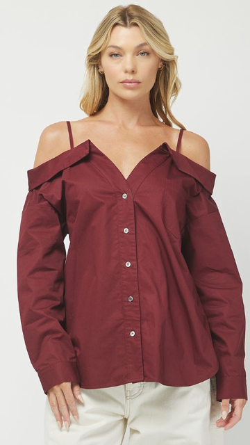 ALIVIEA COLD SHOULDER TOP
