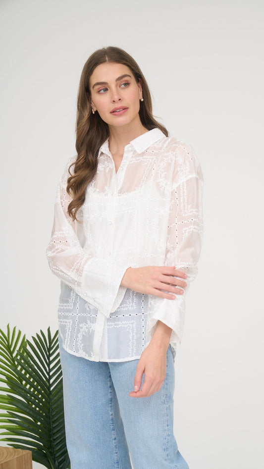 CASLIA BUTTON DOWN TOP
